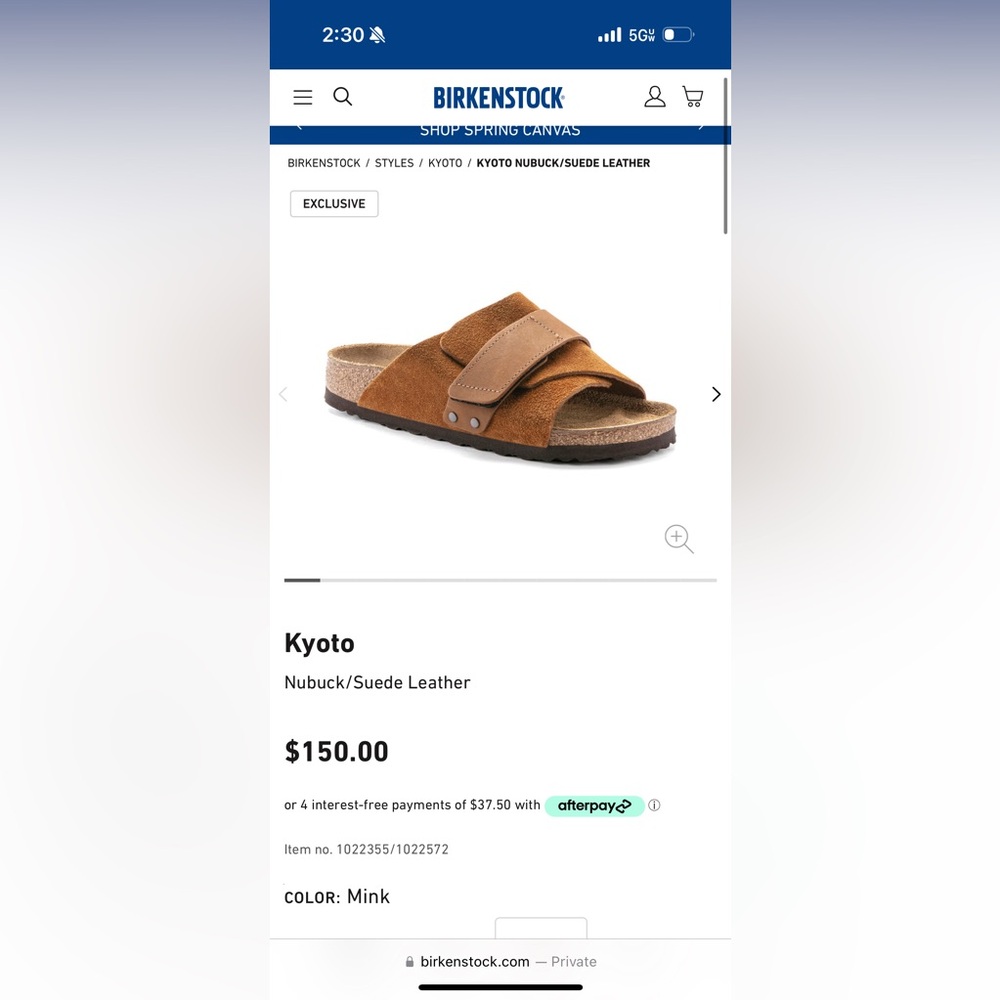 Birkenstock Kyoto new